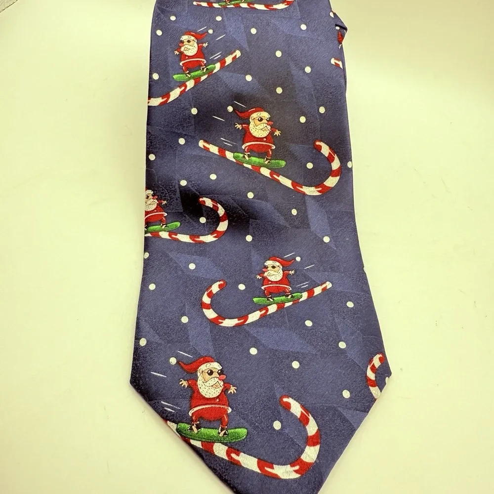 Santa Candy Cane American Greetings Christmas Tie 56